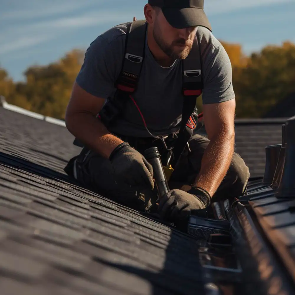 Maison avec toiture rénovée